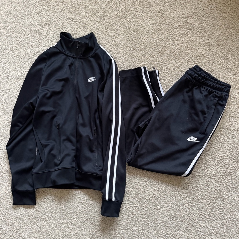 Nike Black and White Athletic Tracksuit